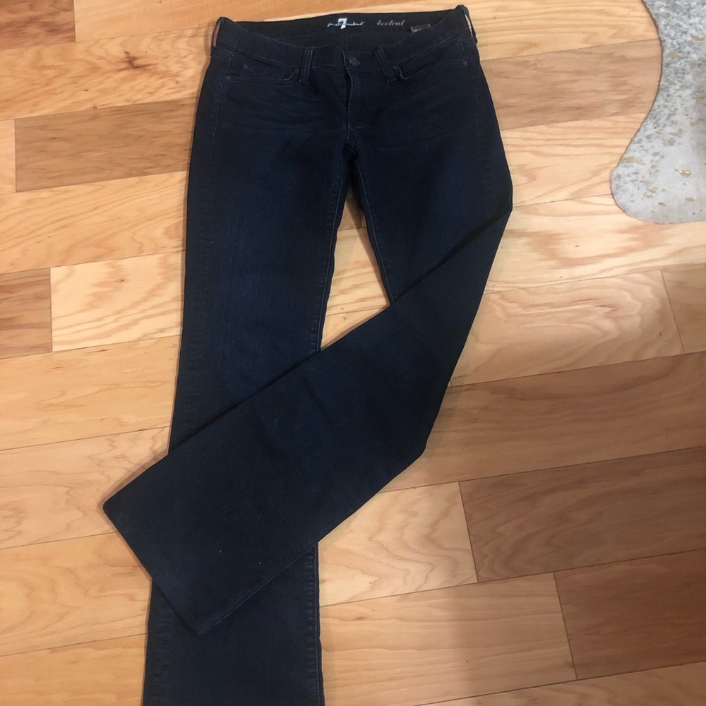 7 for all mankind dark wash bootcut jeans